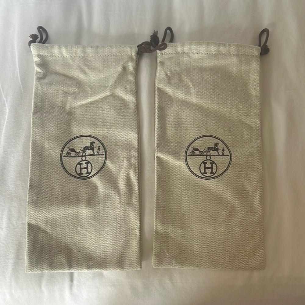 Hermes Cream Dust Bags